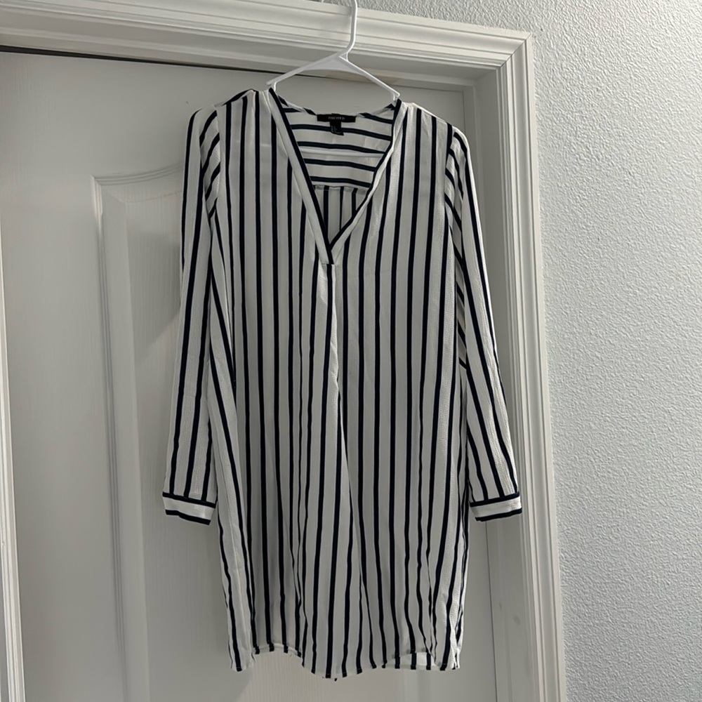 Striped shirt dress, L